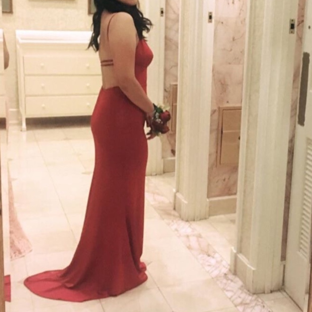 Red Silky Gown